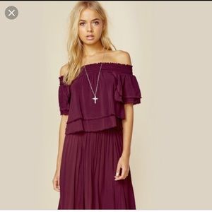 Blue Life show off shoulder top